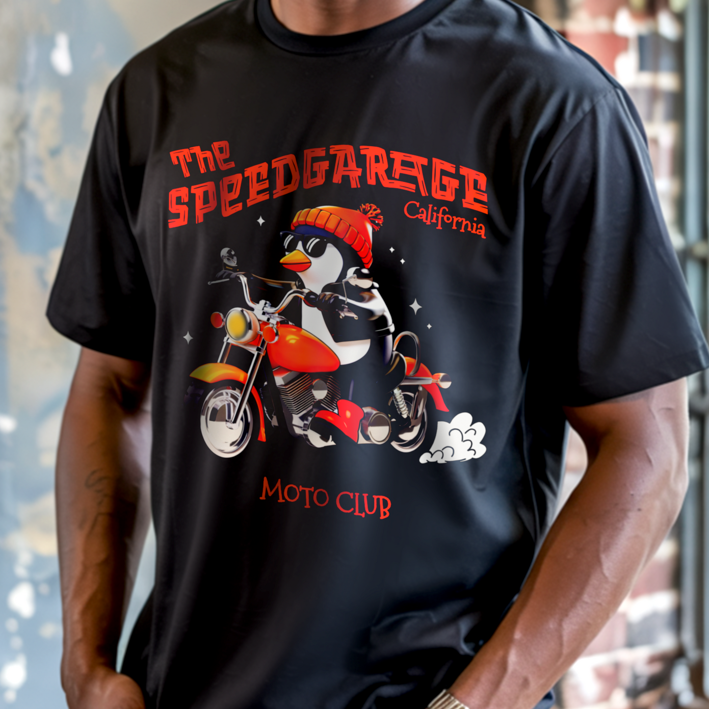 Speed Garage Penguin – Unisex T-shirt