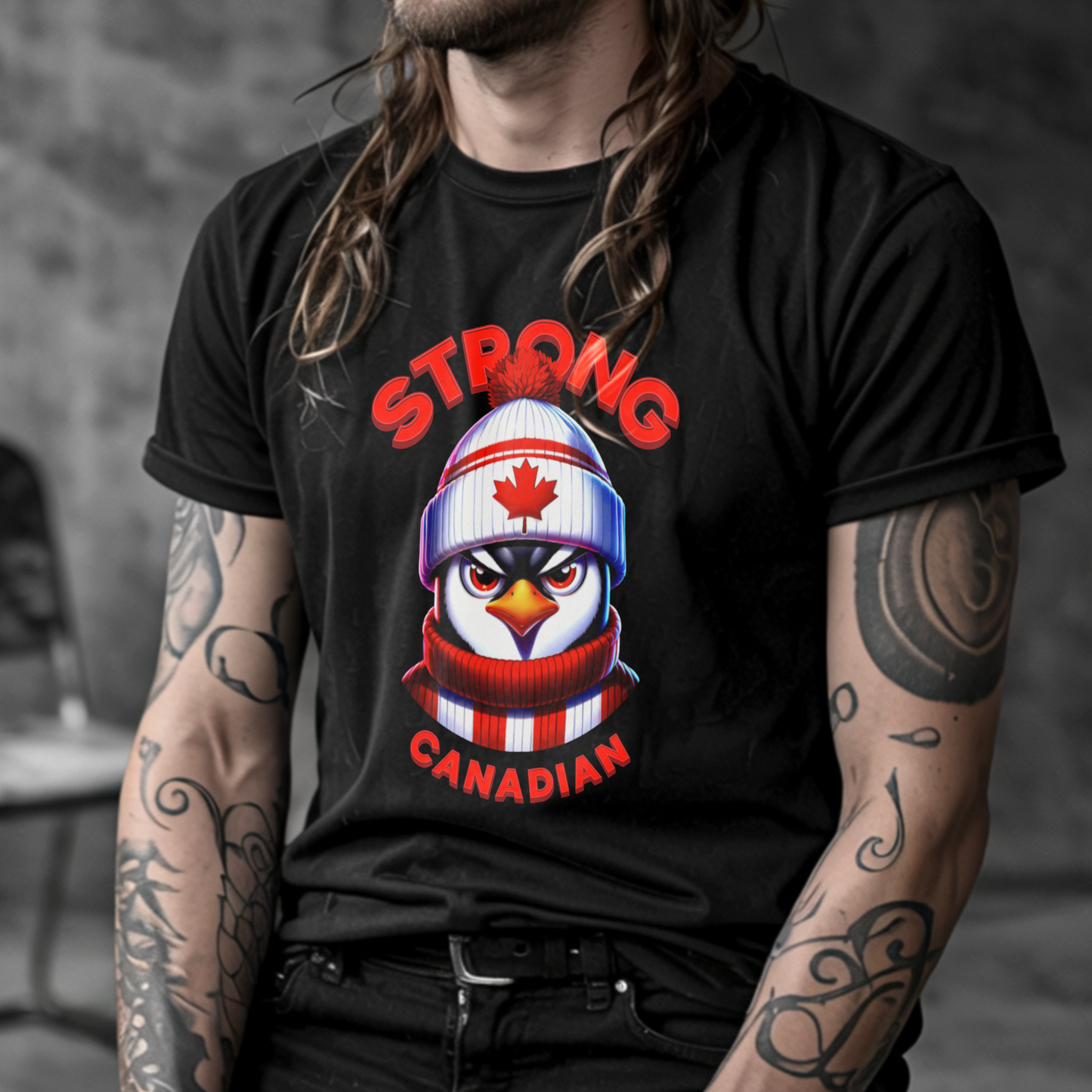 Strong Canadian Penguin – Unisex T-shirt