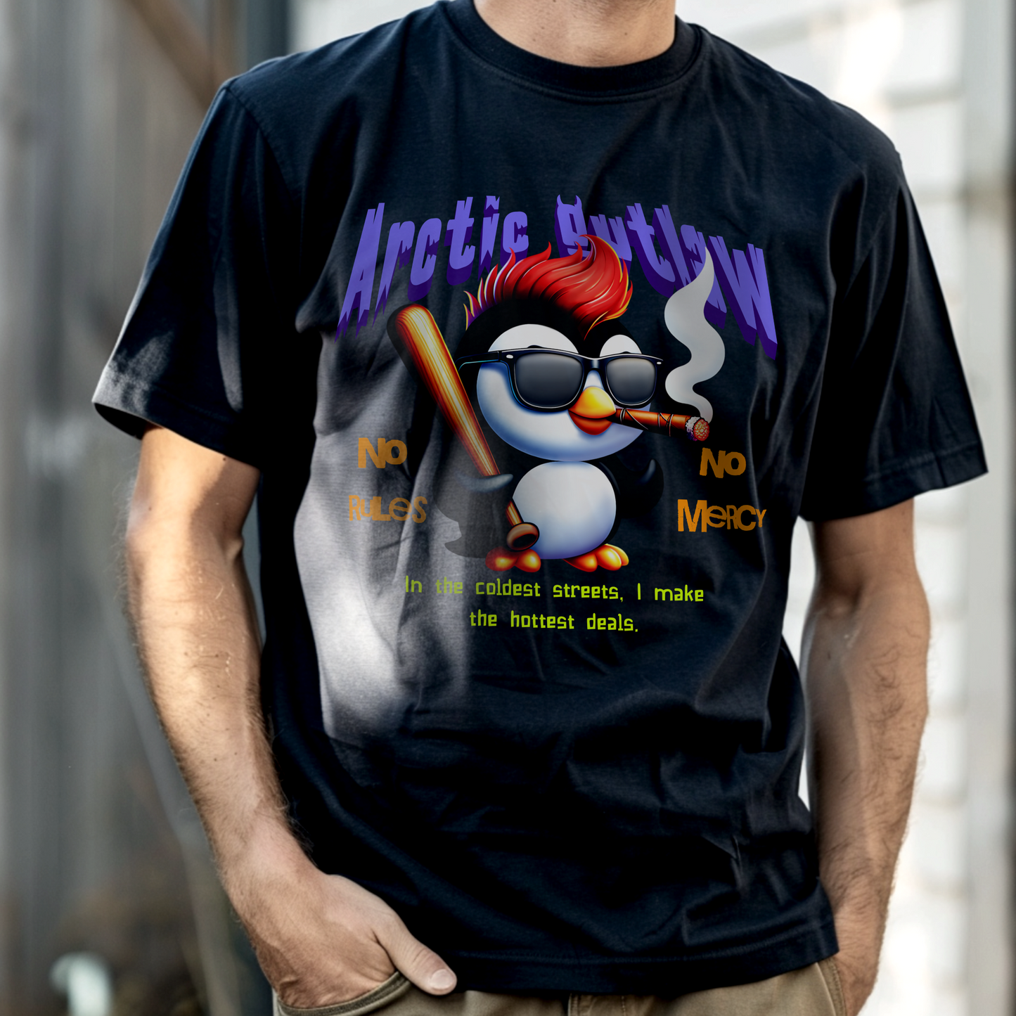 Arctic Outlaw Penguin – Unisex T-shirt