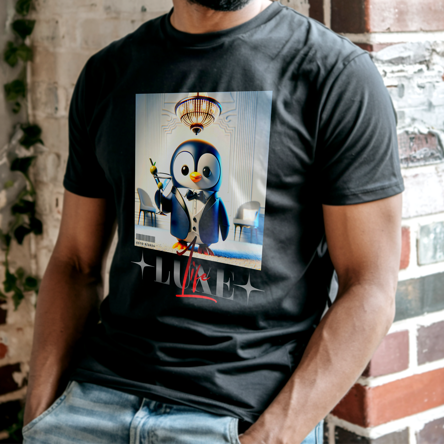 LUXE Life Penguin – Unisex T-shirt