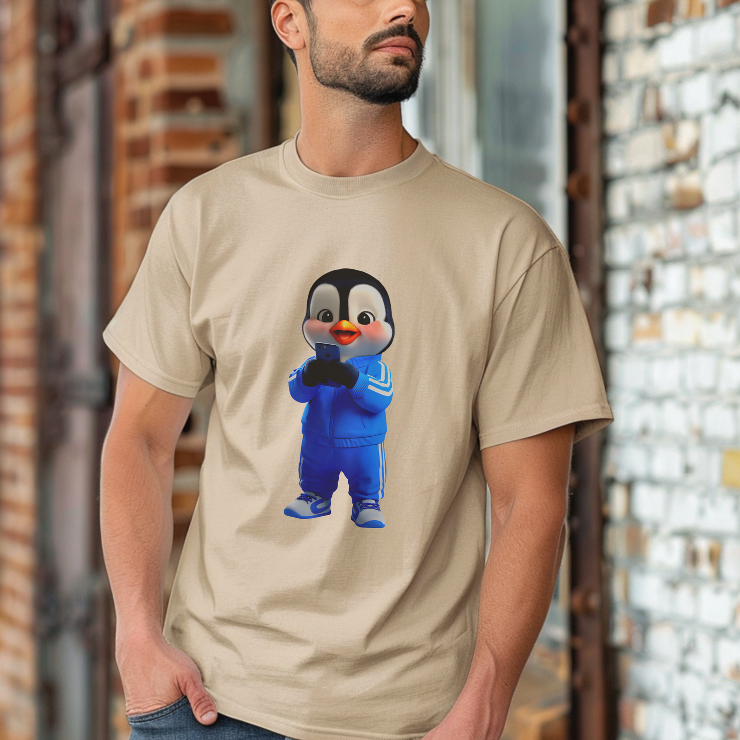 Chill Penguin in Tracksuit – Unisex T-shirt