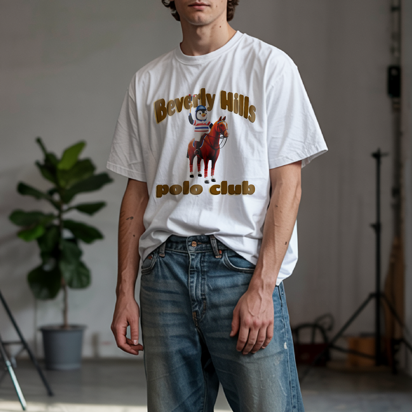 Beverly Hills Polo Penguin – Unisex T-shirt