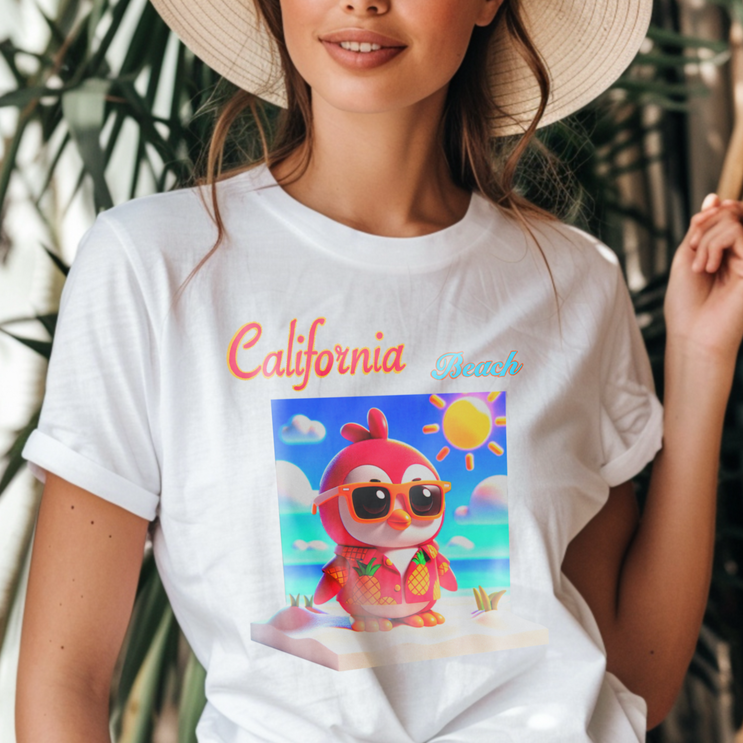 California Beach Penguin – Unisex T-shirt
