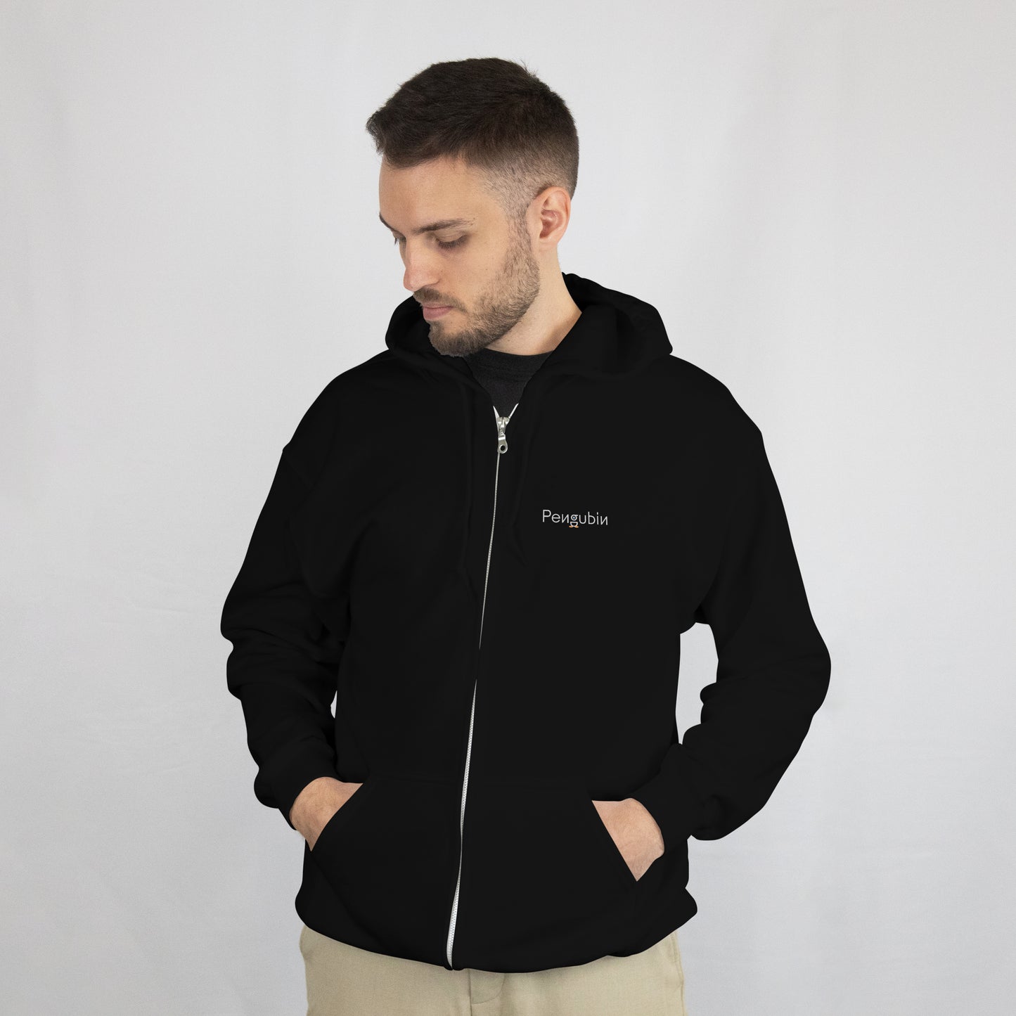 Gestickter Signature Zip-Hoodie – Unisex