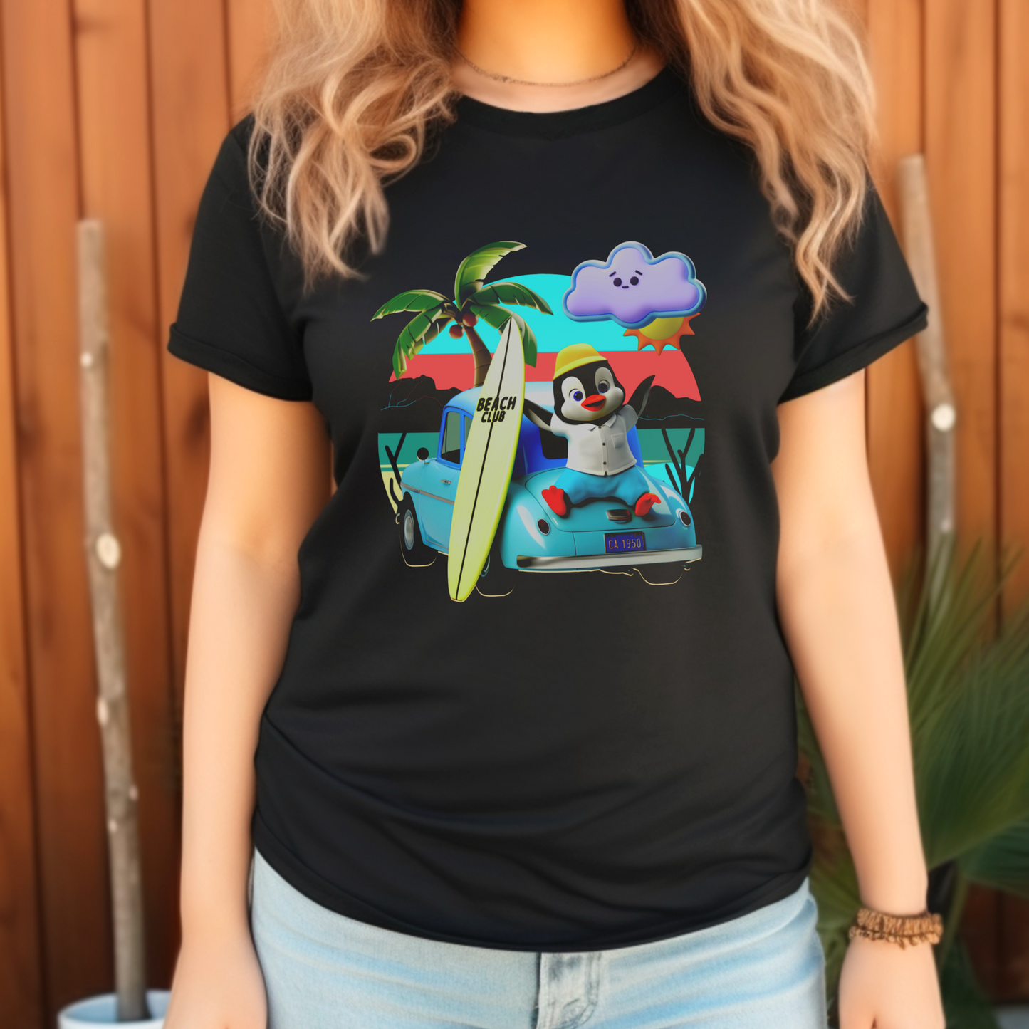 Beach Club Penguin – Unisex T-shirt