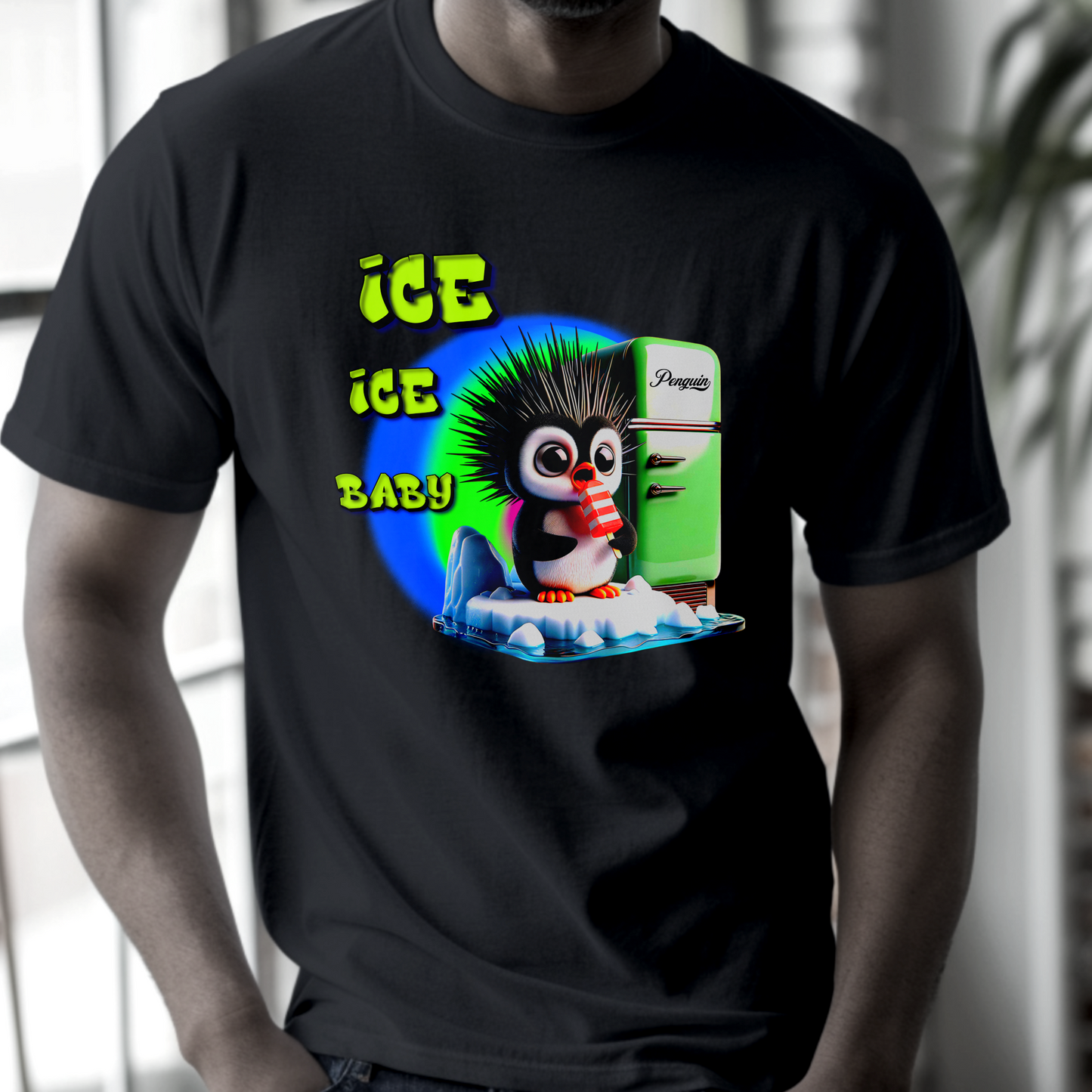 Ice Ice Baby – Spiky Penguin Coolness – Unisex T-shirt