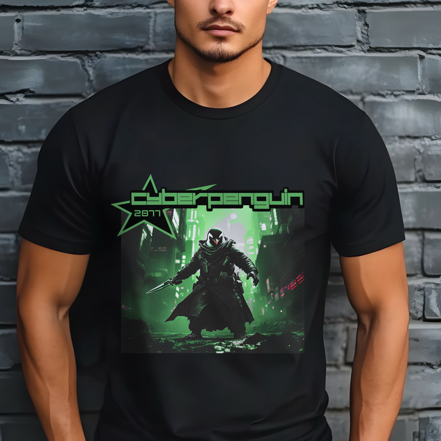 Cyberpenguin 2077 – Unisex T-shirt