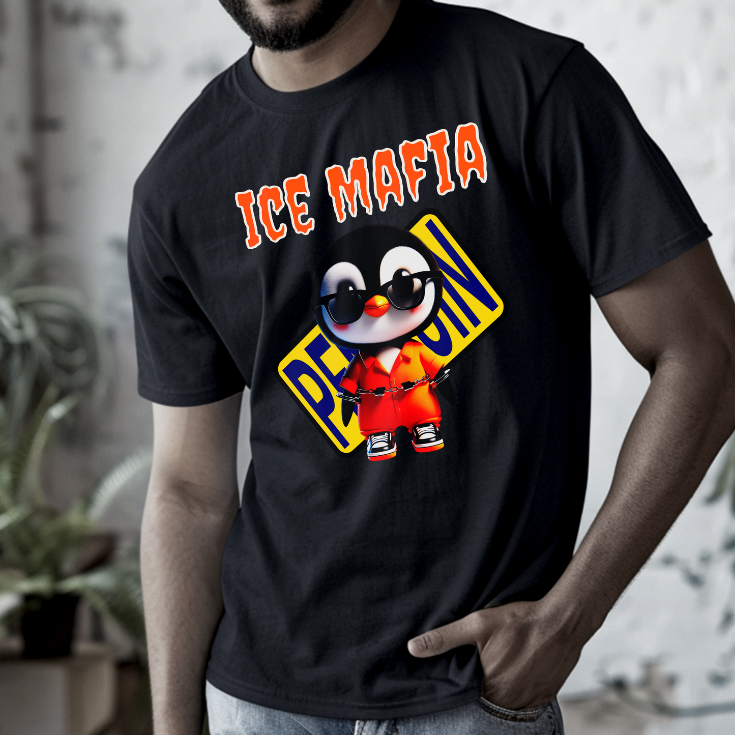 Ice Mafia – Penguin Gangsta Style – Unisex T-shirt