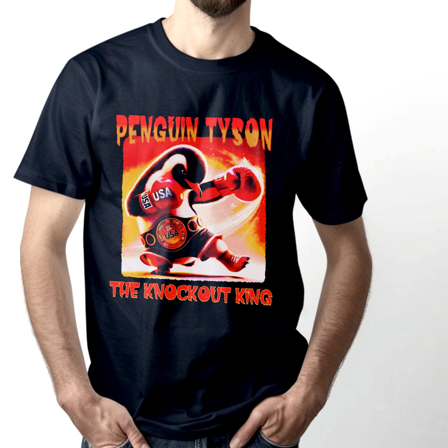 Penguin Tyson – The Knockout King – Unisex T-shirt