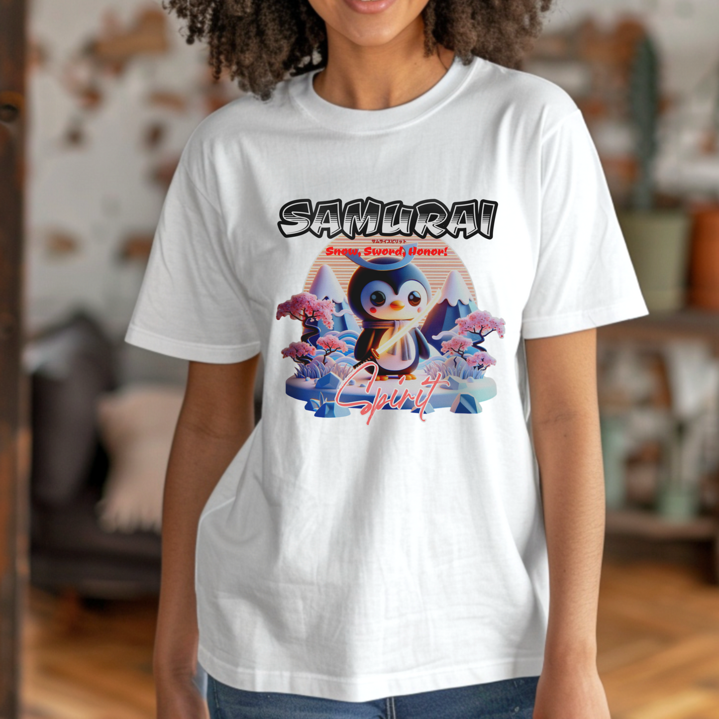 Samurai Spirit Penguin – Unisex T-shirt