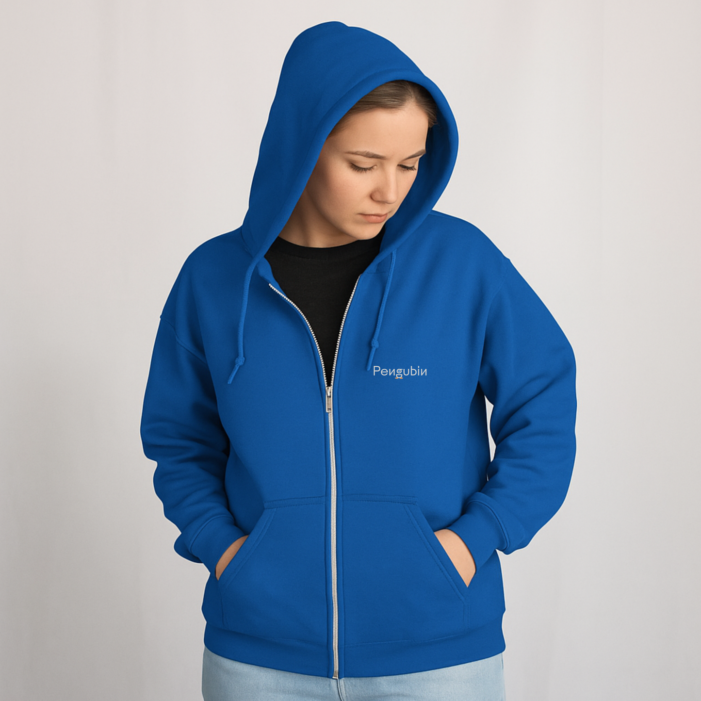 Gestickter Signature Zip-Hoodie – Unisex