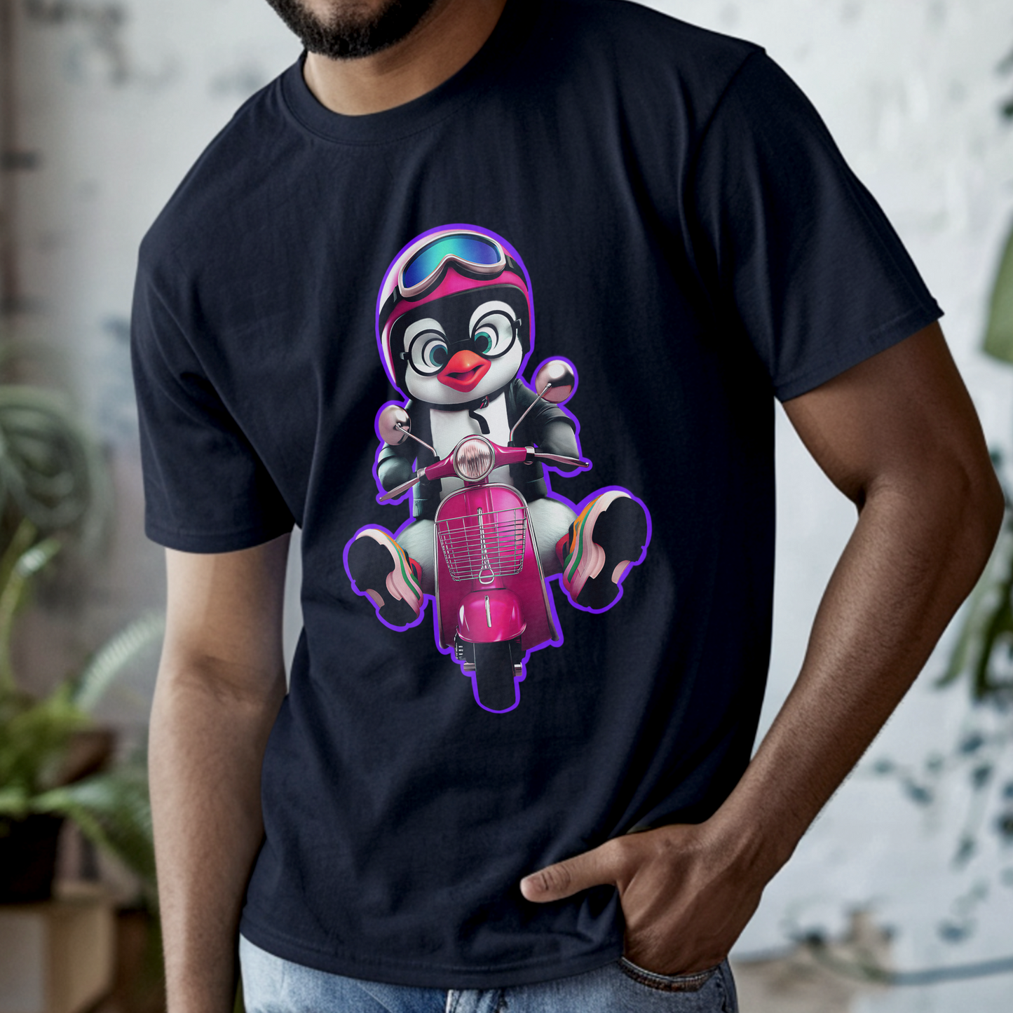 Scooter Penguin Vibes – Unisex T-shirt