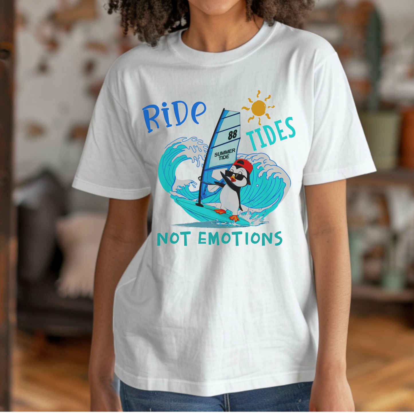 Ride Tides, Not Emotions – Unisex T-shirt