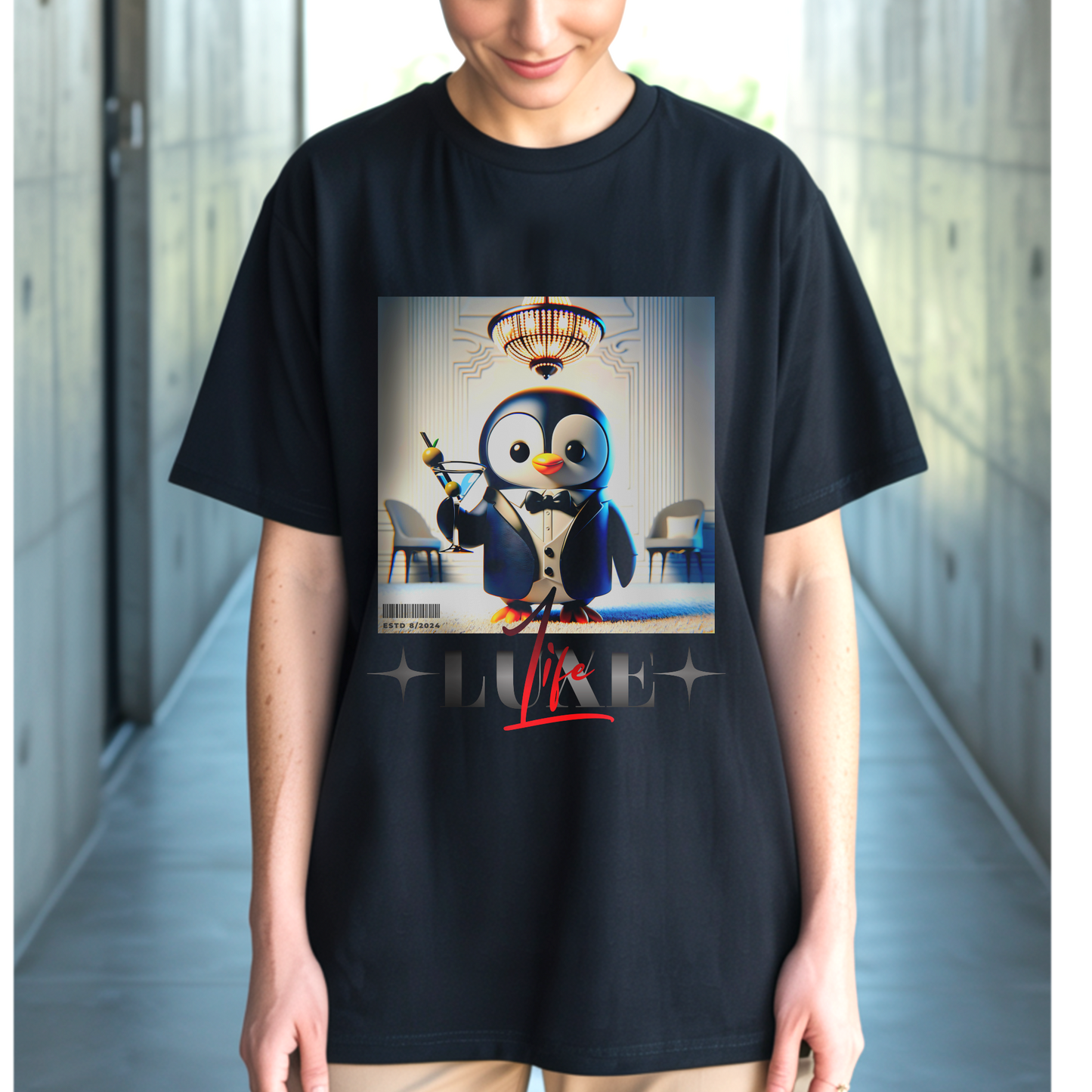 LUXE Life Penguin – Unisex T-shirt