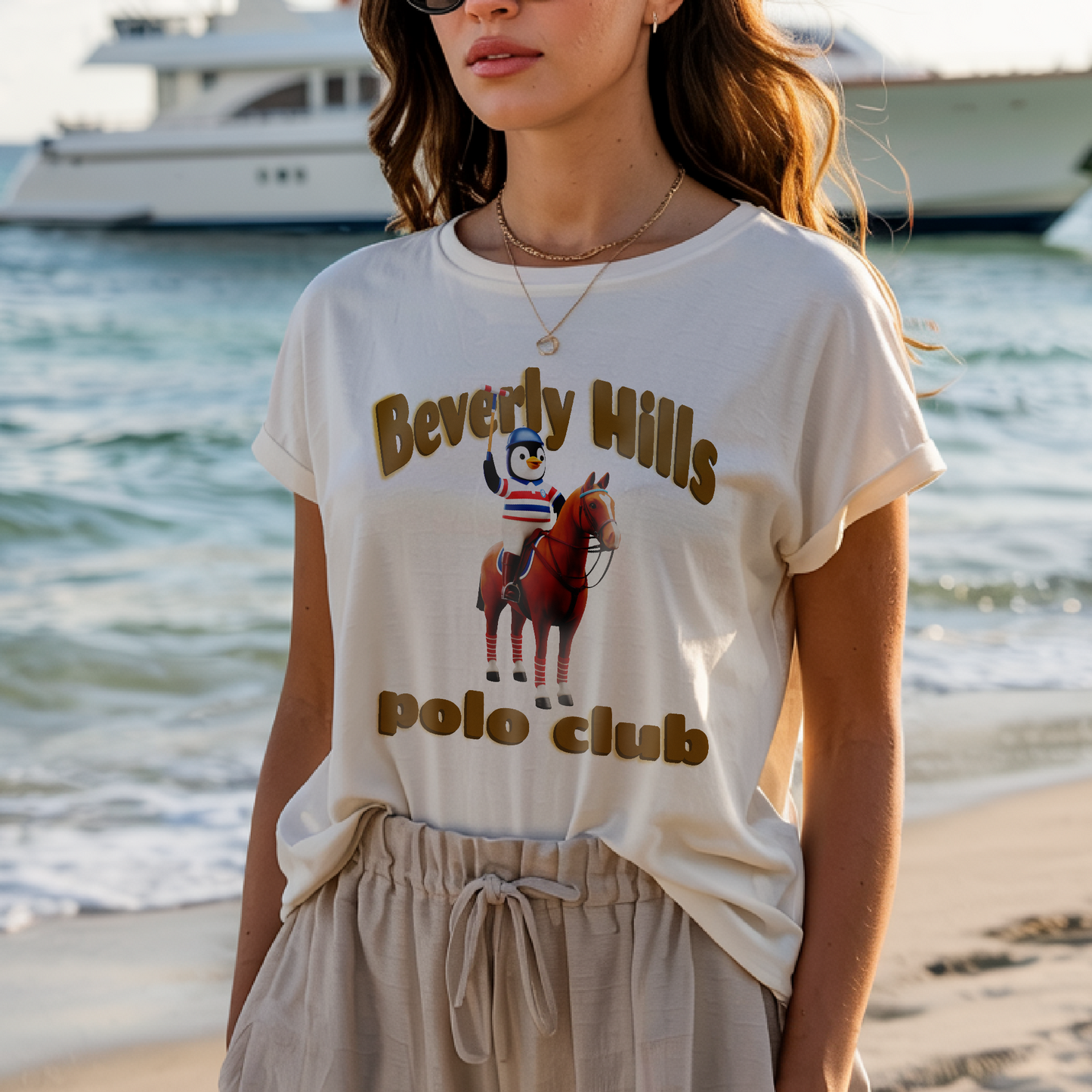 Beverly Hills Polo Penguin – Unisex T-shirt