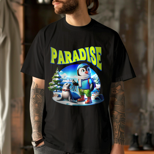 Winter Paradise Penguin – Unisex T-shirt
