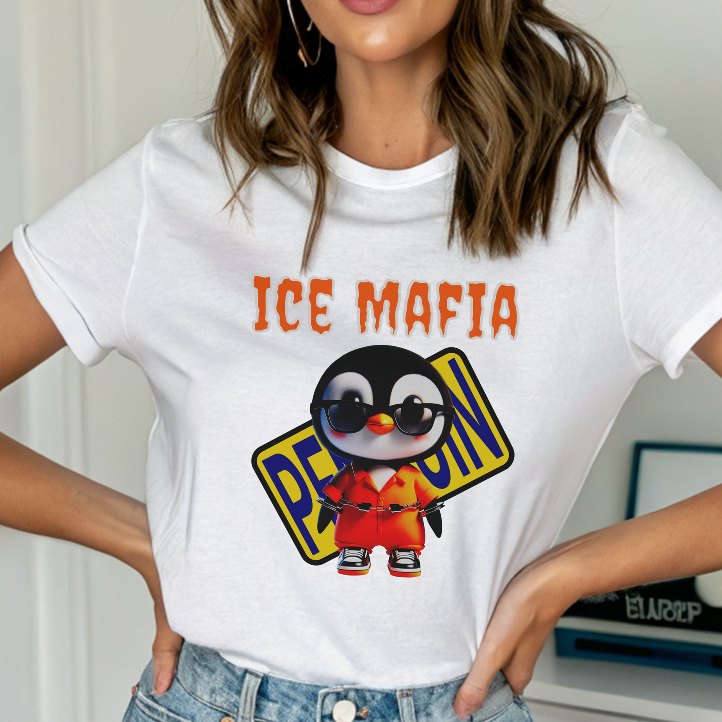 Ice Mafia – Penguin Gangsta Style – Unisex T-shirt