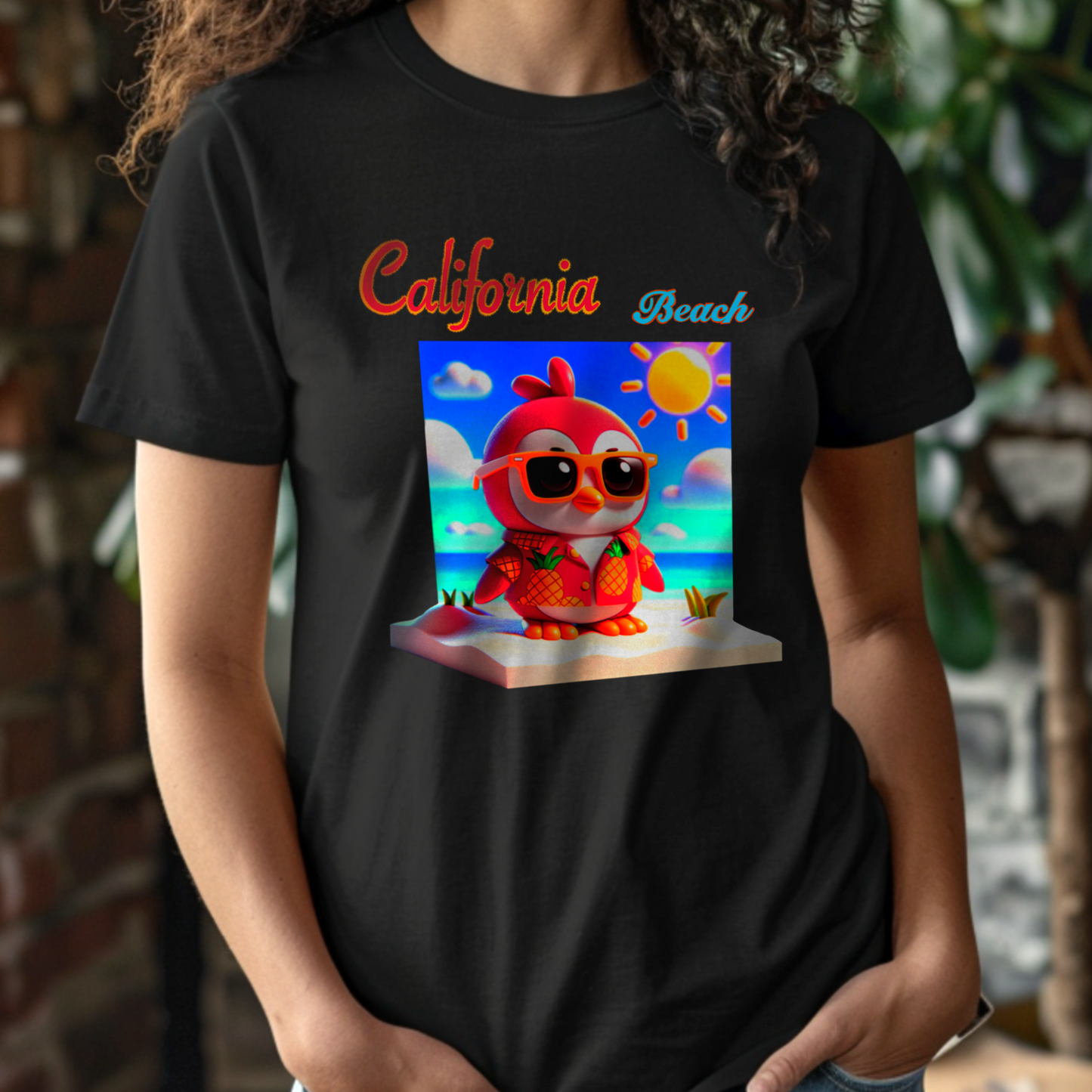 California Beach Penguin – Unisex T-shirt