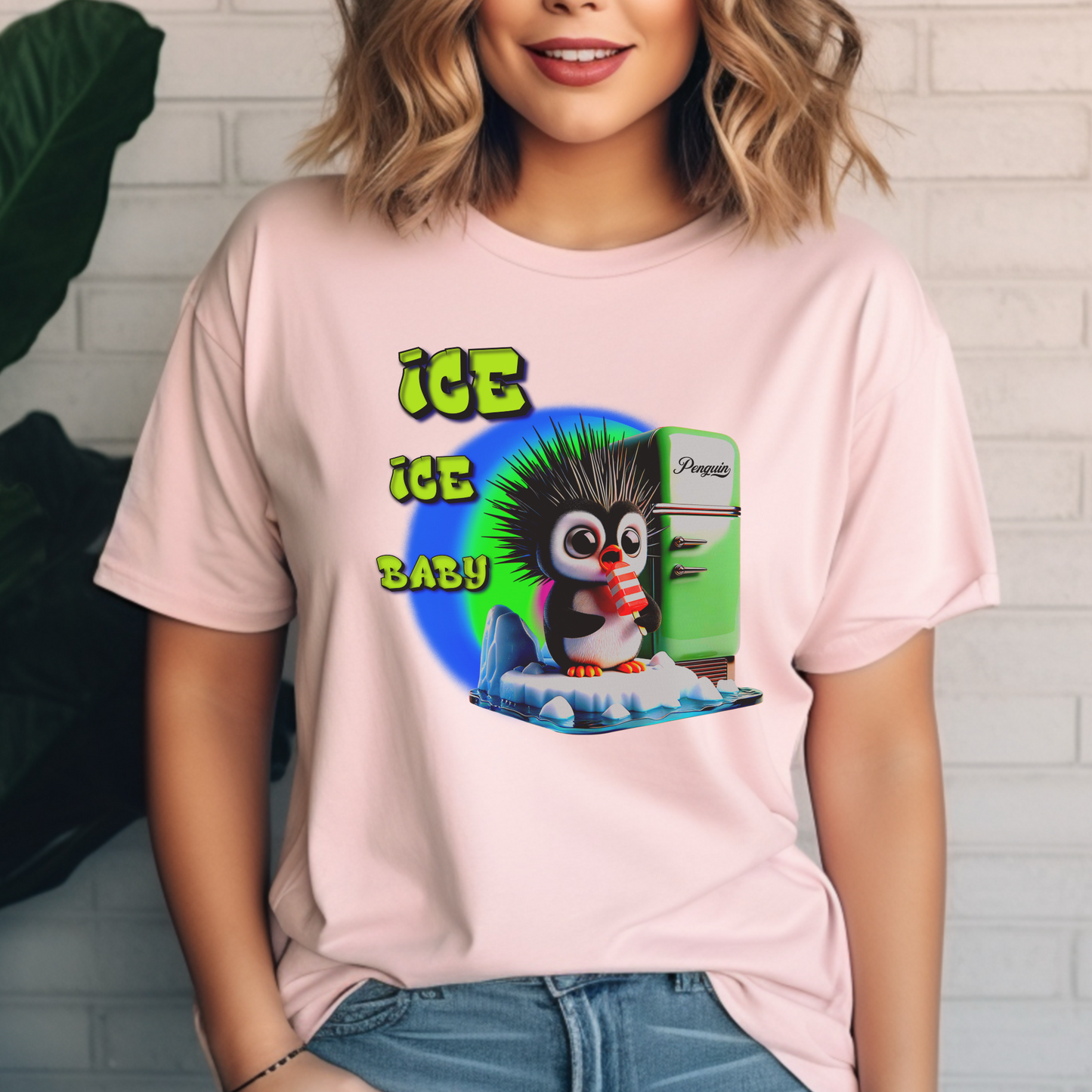 Ice Ice Baby – Spiky Penguin Coolness – Unisex T-shirt