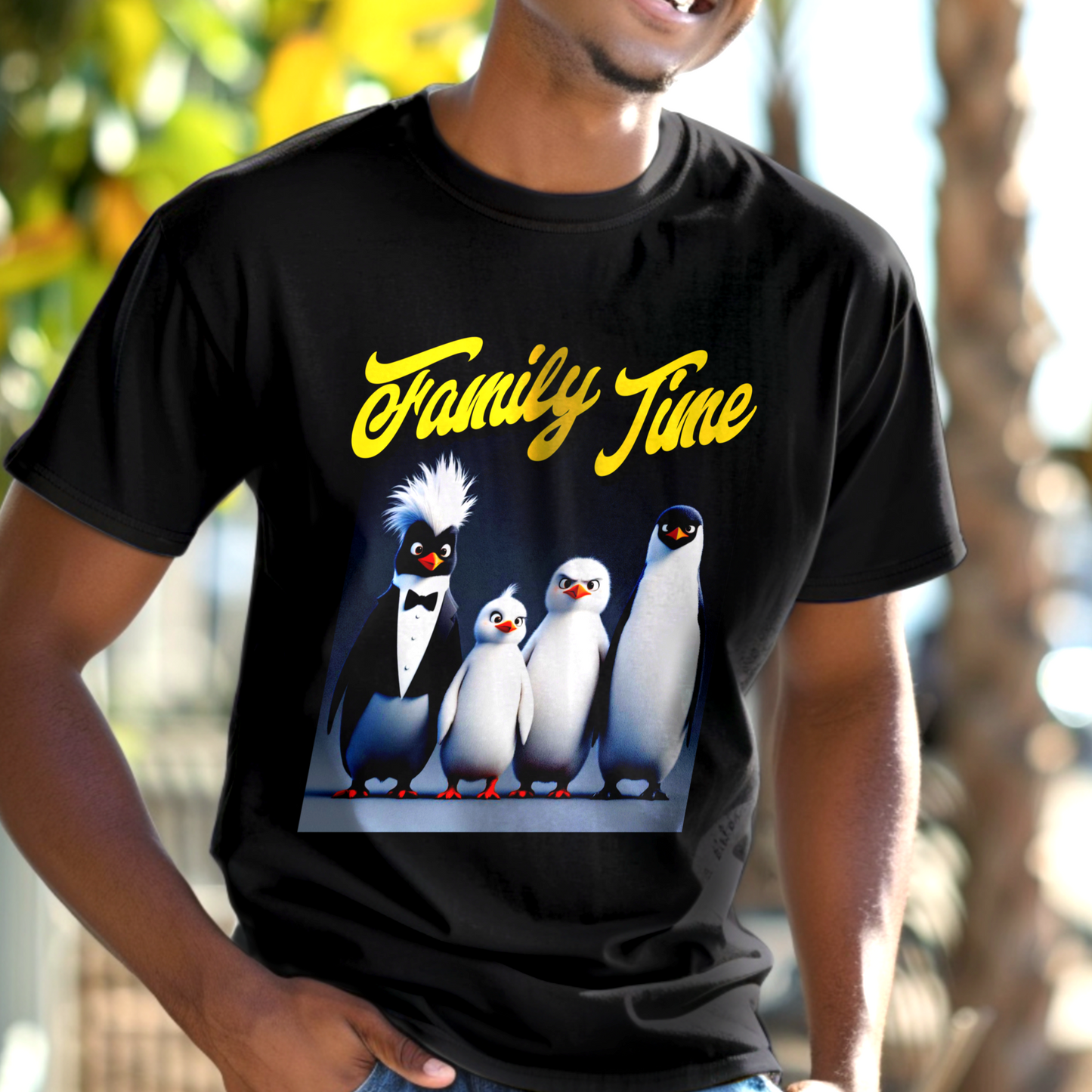 Family Time Penguins – Unisex T-shirt