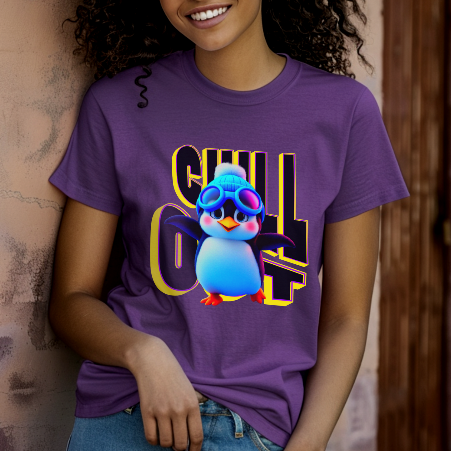 Chill Out Penguin – Unisex T-shirt