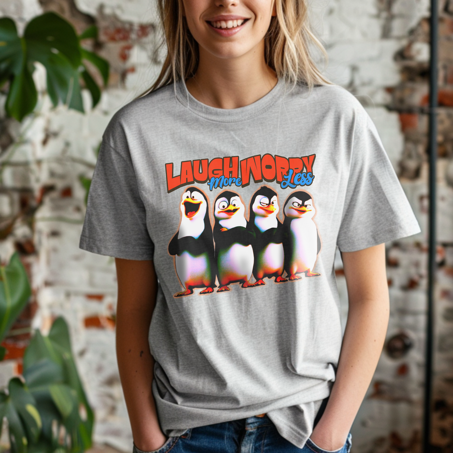 Laugh More, Worry Less – Unisex T-shirt