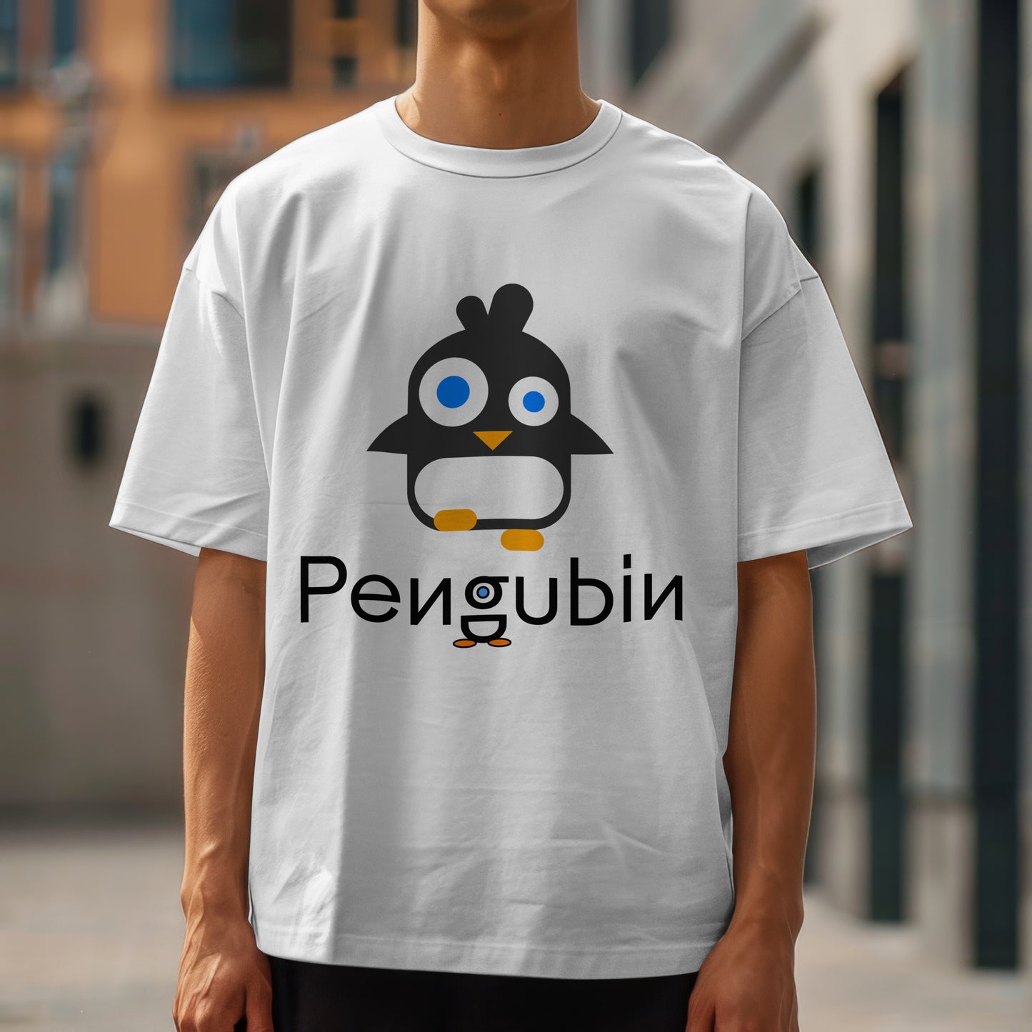 Minimales Pinguin-Logo – Unisex T-Shirt