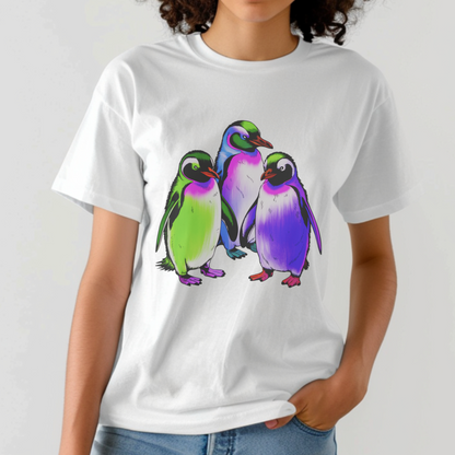 Neon Penguins Vibe – Unisex T-shirt