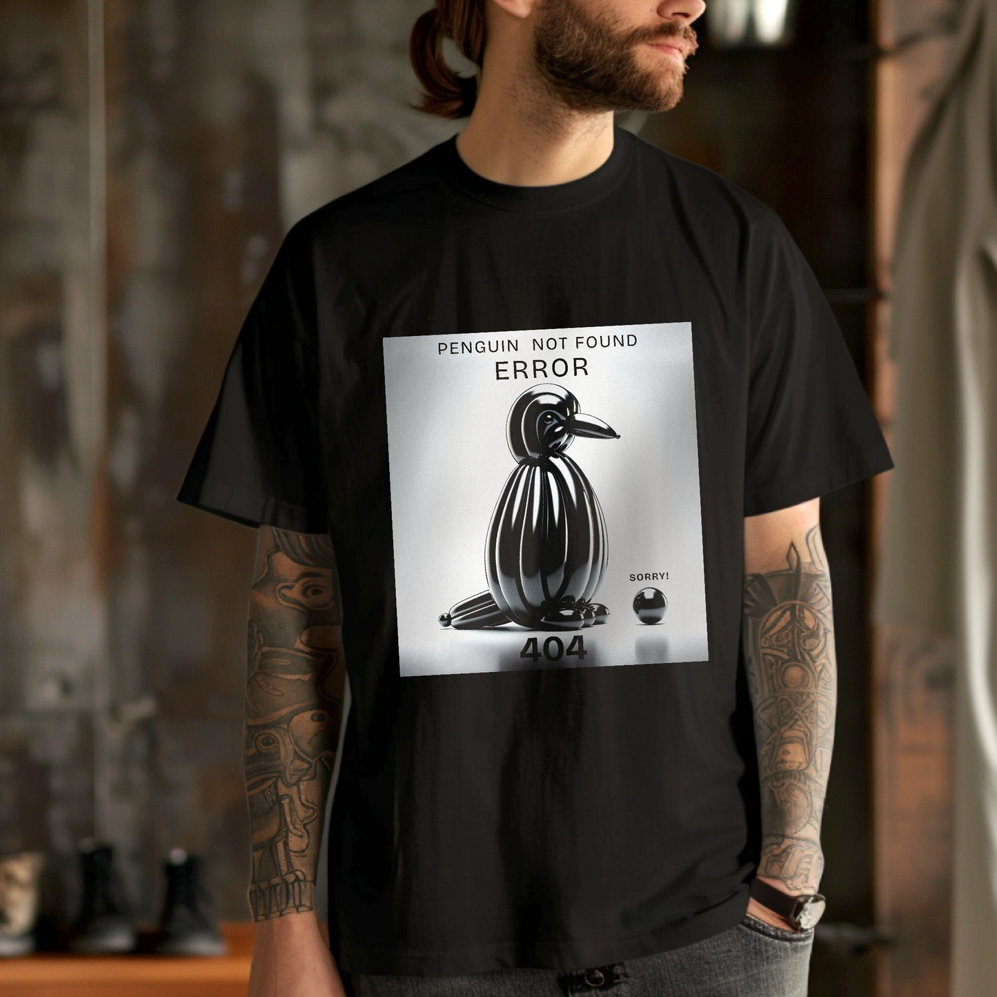 Error 404 Penguin – Unisex T-shirt