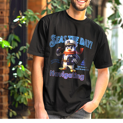 Captain Penguin Navigating – Unisex T-shirt
