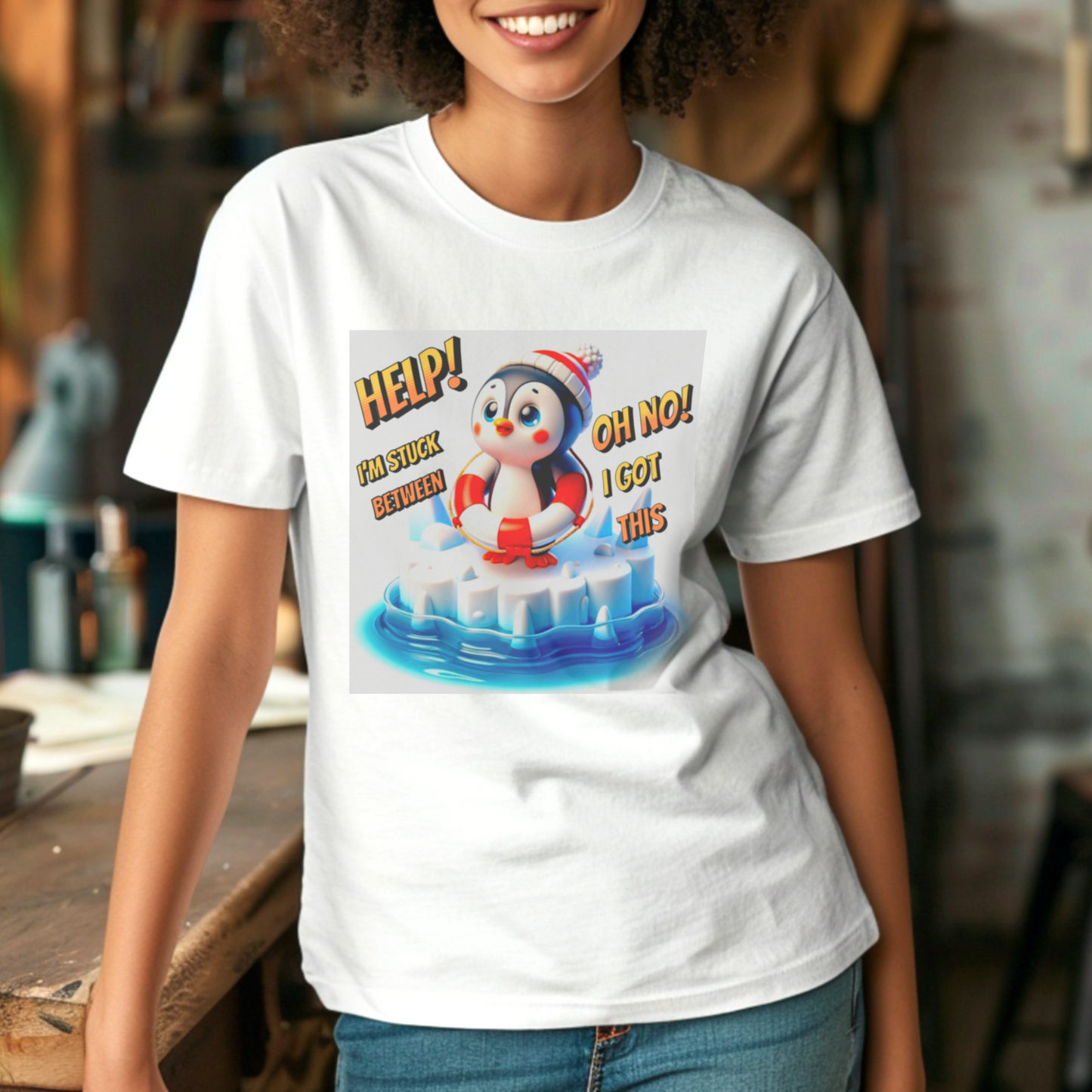 Help Penguin – Unisex T-shirt