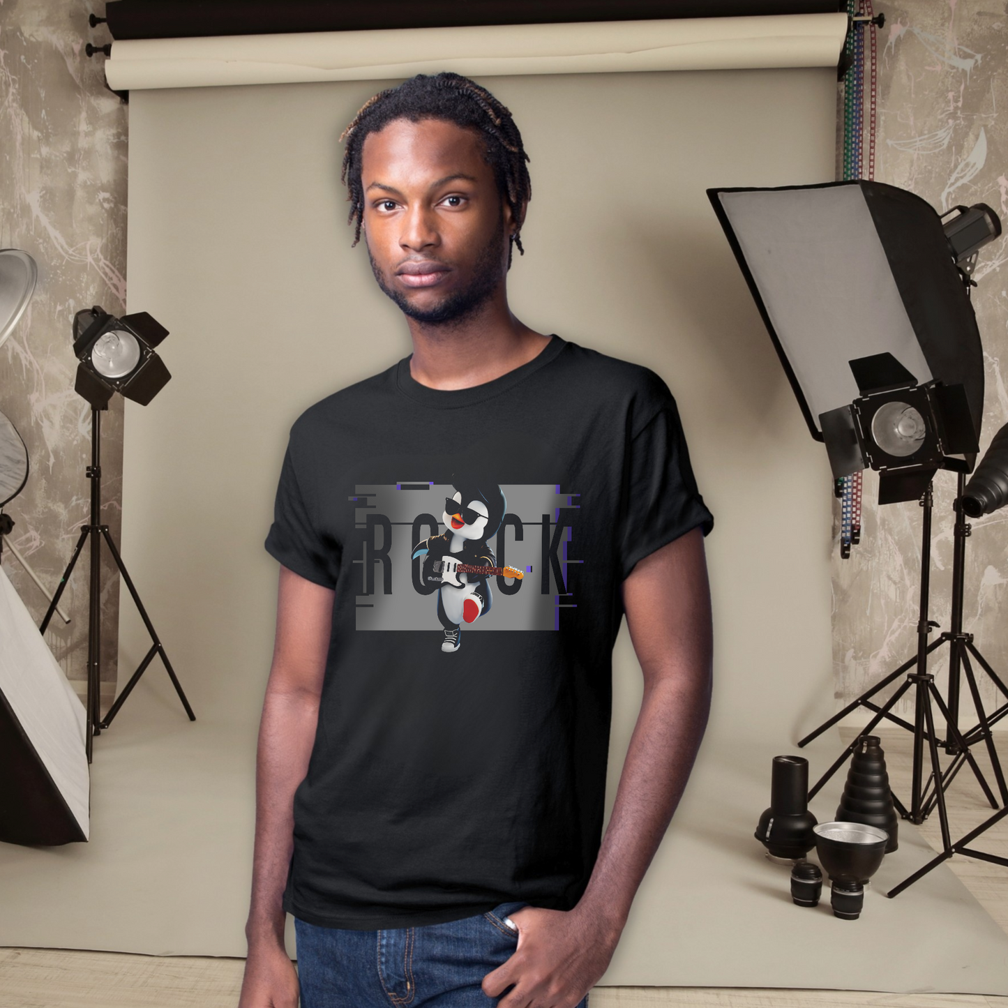 Rock Penguin Vibes – Unisex T-shirt