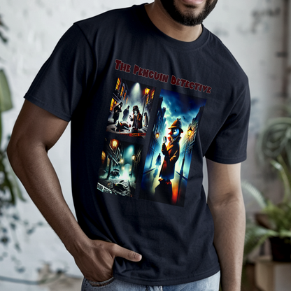 The Penguin Detective – Noir Crime Scene Penguin – Unisex T-shirt