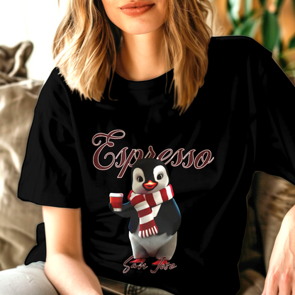 Espresso Penguin – San Jose – Unisex T-shirt