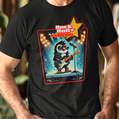 Rock ’n’ Roll Penguin – Unisex T-shirt