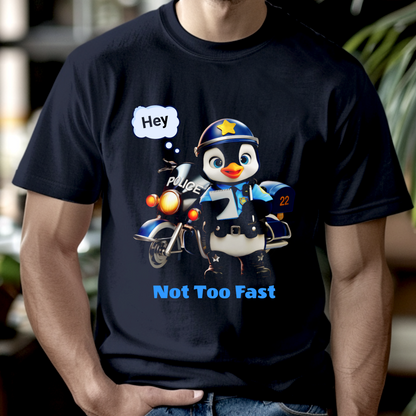 Not Too Fast Penguin – Unisex T-shirt