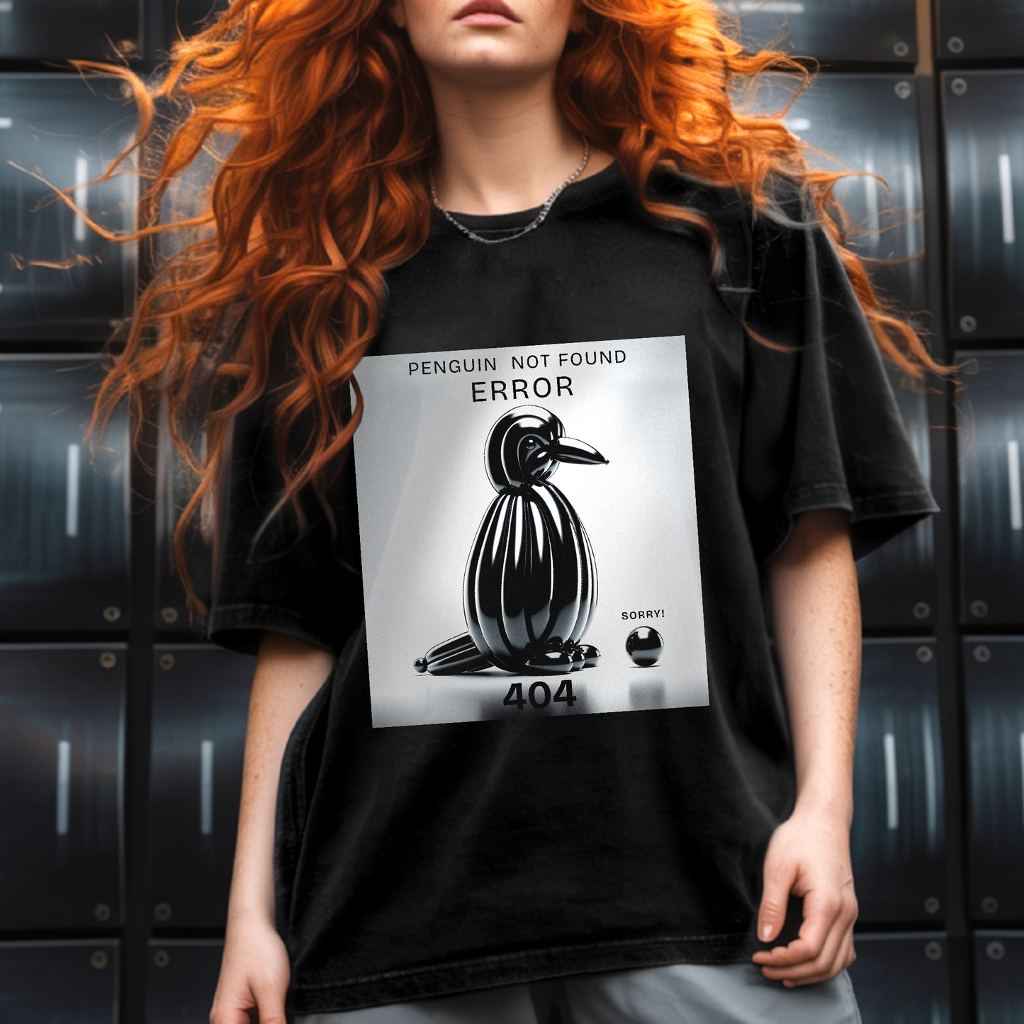 Error 404 Penguin – Unisex T-shirt