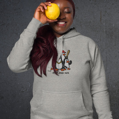 Gangsta-Pinguin-Truppe – Bestickter Unisex-Hoodie