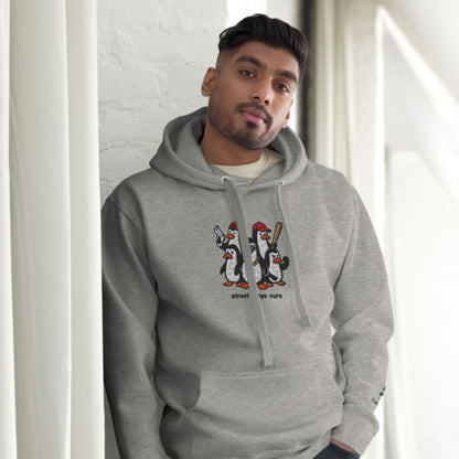 Gangsta-Pinguin-Truppe – Bestickter Unisex-Hoodie