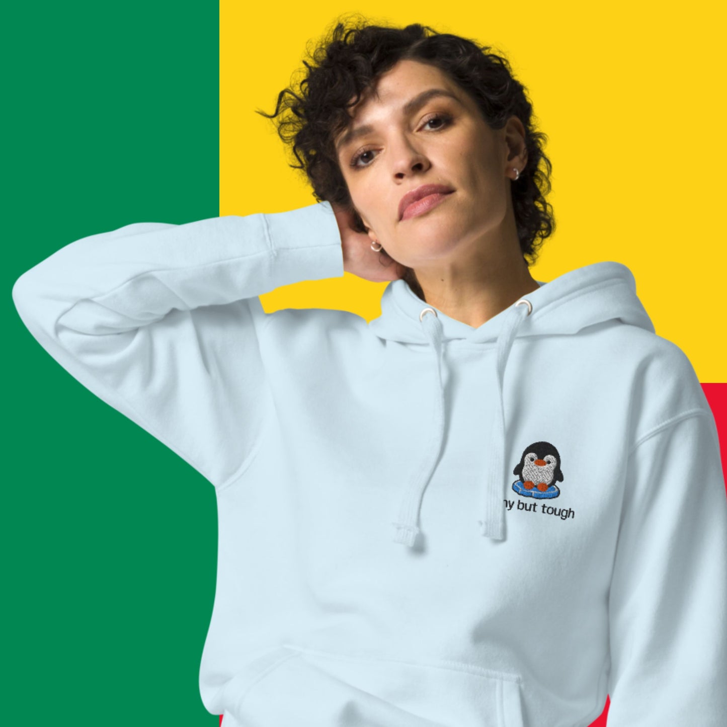 Mini-Chill-Pinguin – Bestickter Unisex-Hoodie