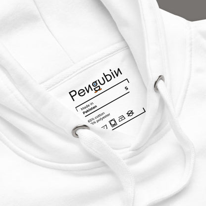 Eisbär & Pinguin im Mondlicht – Bestickter Unisex-Hoodie