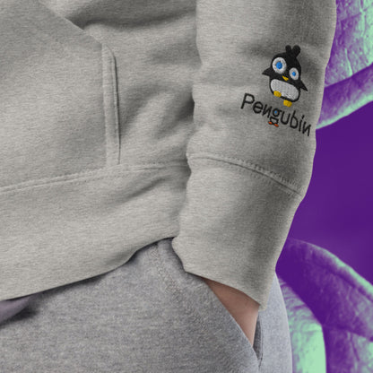 Tropischer Pinguin-Flucht – Bestickter Unisex-Hoodie