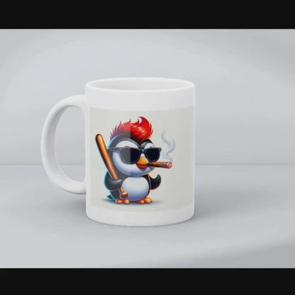 Gangster-Pinguin-Vibes – Keramiktasse